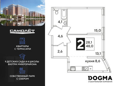 44,2 м², 2-комнатная квартира 7 950 000 ₽ - изображение 45