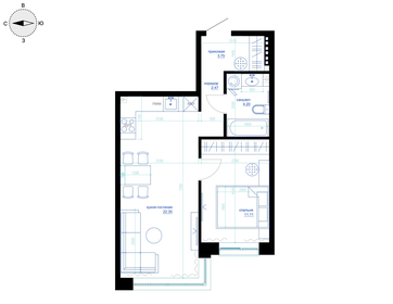 45,5 м², 1-комнатная квартира 7 283 200 ₽ - изображение 15