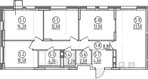 Квартира 94,1 м², 4-комнатная - изображение 1