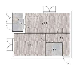 35,2 м², 1-комнатная квартира 3 450 000 ₽ - изображение 61