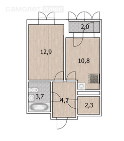 25 м², 1-комнатная квартира 4 300 000 ₽ - изображение 33