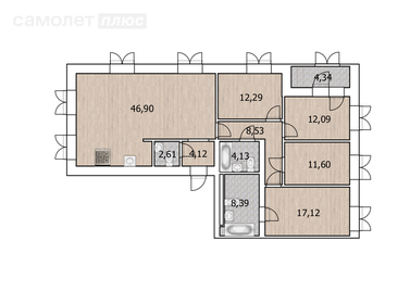 128,3 м², 4-комнатная квартира 30 300 000 ₽ - изображение 51