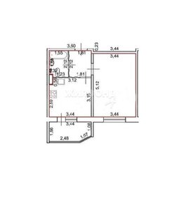 Квартира 35 м², 1-комнатная - изображение 1