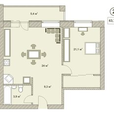 Квартира 50 м², 2-комнатная - изображение 5