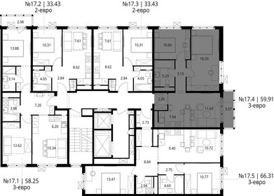 55,6 м², 2-комнатная квартира 12 000 000 ₽ - изображение 55