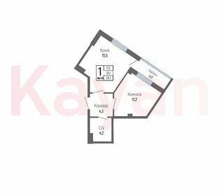 Квартира 35,1 м², 1-комнатная - изображение 1