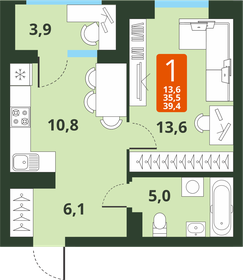 37 м², 1-комнатная квартира 7 600 000 ₽ - изображение 74