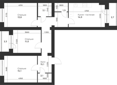 74,1 м², 3-комнатная квартира 6 300 000 ₽ - изображение 58