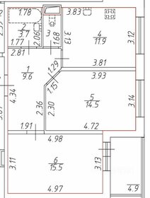 Квартира 56,8 м², 2-комнатная - изображение 1