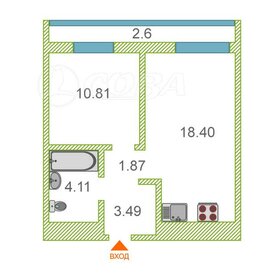 Квартира 39 м², 1-комнатная - изображение 1