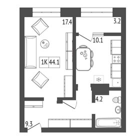 37,5 м², 1-комнатная квартира 4 800 000 ₽ - изображение 74