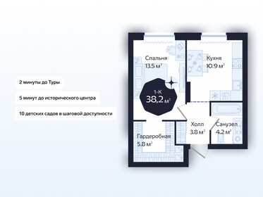 48,5 м², 1-комнатная квартира 6 300 000 ₽ - изображение 97