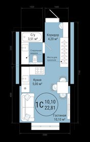 Квартира 23 м², студия - изображение 1