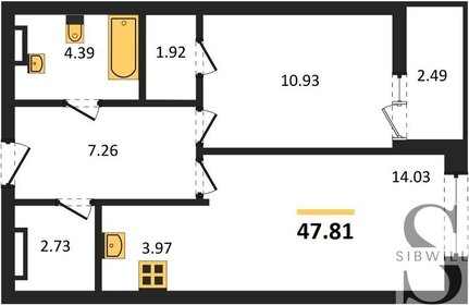 48,2 м², 1-комнатная квартира 5 780 000 ₽ - изображение 39