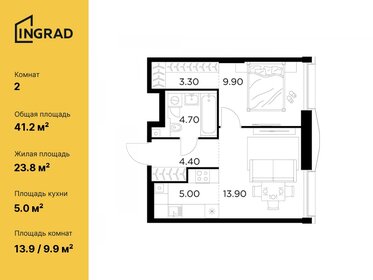 41 м², 2-комнатная квартира 18 700 000 ₽ - изображение 6