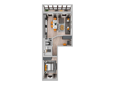 56,2 м², 2-комнатная квартира 8 289 500 ₽ - изображение 20