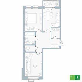 Квартира 55,2 м², 2-комнатная - изображение 1