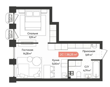 43,2 м², 2-комнатная квартира 4 590 000 ₽ - изображение 101