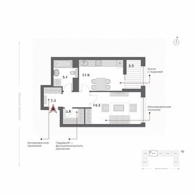 52,5 м², 1-комнатная квартира 11 200 000 ₽ - изображение 3