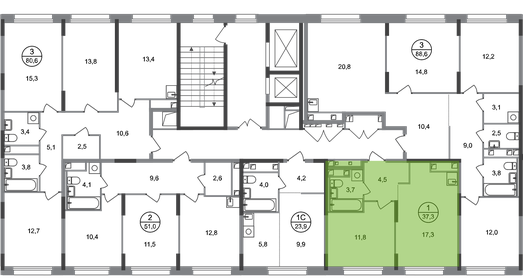 39 м², 1-комнатная квартира 10 800 000 ₽ - изображение 48