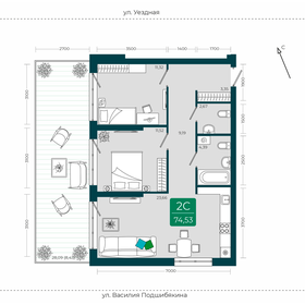 80,3 м², 2-комнатная квартира 9 500 000 ₽ - изображение 86