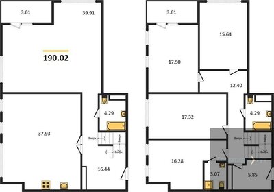 Квартира 190 м², 5-комнатная - изображение 1