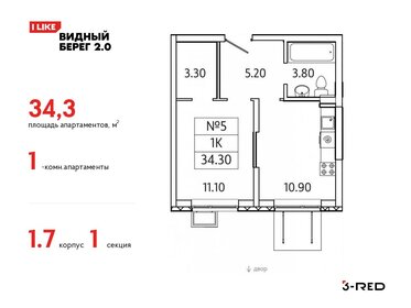35,6 м², 1-комнатная квартира 7 350 000 ₽ - изображение 48