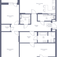 Квартира 121,1 м², 4-комнатная - изображение 3