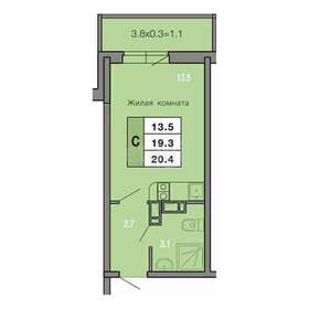 Квартира 21 м², студия - изображение 2