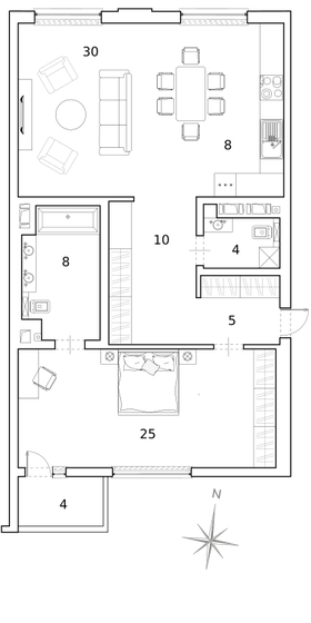 95 м², 1-комнатная квартира 119 125 000 ₽ - изображение 1