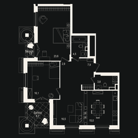 98,5 м², 3-комнатная квартира 25 732 500 ₽ - изображение 24