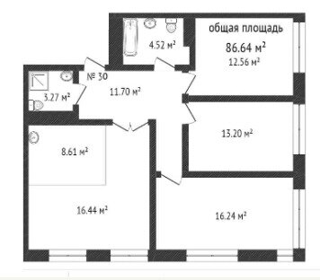 86,6 м², 4-комнатная квартира 9 270 480 ₽ - изображение 1