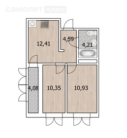 Квартира 43,7 м², 2-комнатная - изображение 1