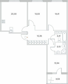 Квартира 77,9 м², 3-комнатная - изображение 1