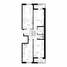 Квартира 86,6 м², 3-комнатная - изображение 1