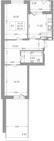 73,6 м², 2-комнатная квартира 10 499 999 ₽ - изображение 105