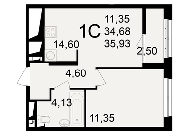 40,6 м², 2-комнатная квартира 3 448 000 ₽ - изображение 114