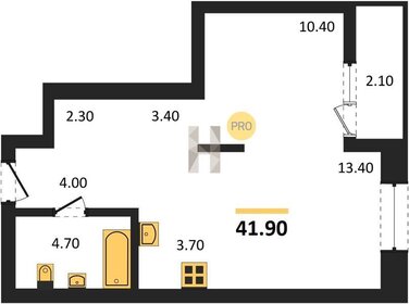 Квартира 41,9 м², студия - изображение 1