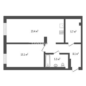 Квартира 57,9 м², 1-комнатная - изображение 1