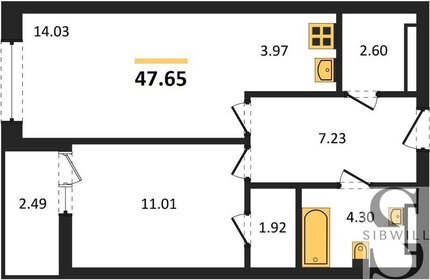 37 м², квартира-студия 6 900 000 ₽ - изображение 83