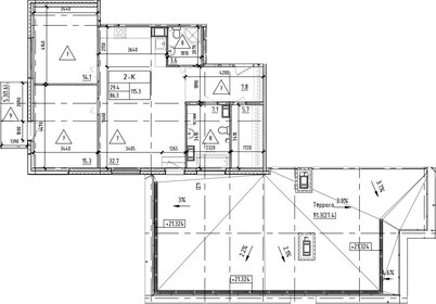 Квартира 115,3 м², 2-комнатная - изображение 1