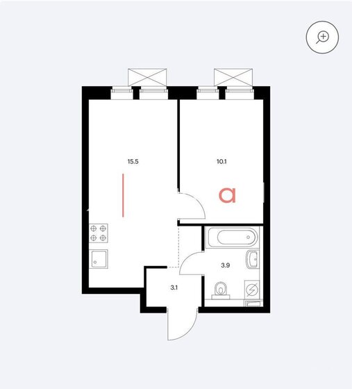 33 м², 1-комнатная квартира 5 200 000 ₽ - изображение 1