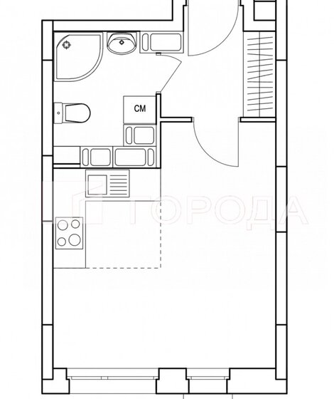 23 м², апартаменты-студия 5 900 000 ₽ - изображение 1