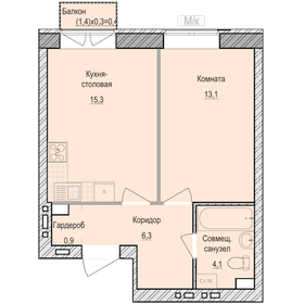 40 м², 1-комнатная квартира 4 060 000 ₽ - изображение 22