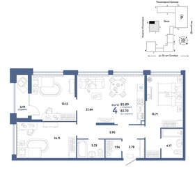 85,9 м², 4-комнатная квартира 11 490 000 ₽ - изображение 31