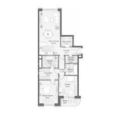 Квартира 106,8 м², 3-комнатная - изображение 1