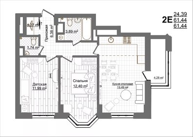 60,5 м², 2-комнатная квартира 9 989 100 ₽ - изображение 15