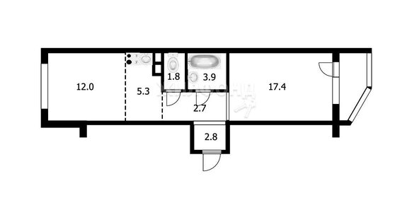Квартира 47,1 м², 2-комнатная - изображение 1