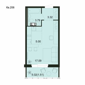 Квартира 30,7 м², студия - изображение 1