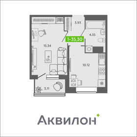 39,7 м², квартира-студия 6 890 000 ₽ - изображение 71